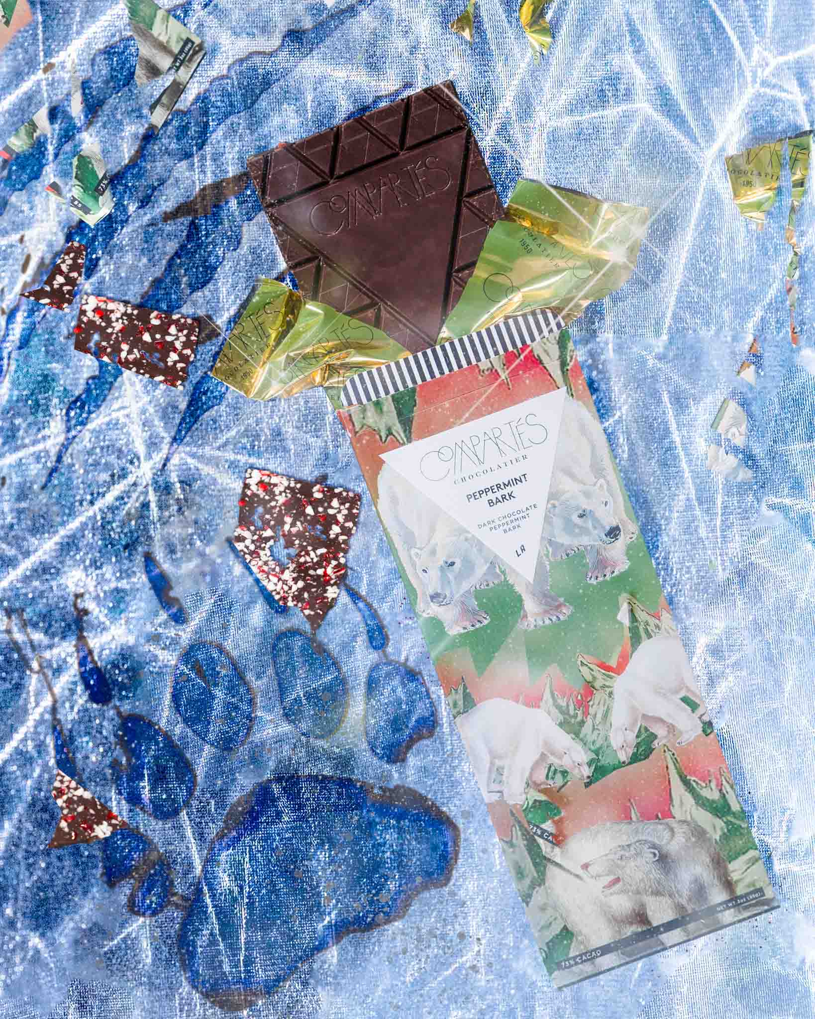 Peppermint Bark Dark Chocolate Bar - Image 4